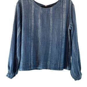 Cloth & stone woman’s full zip back long sleeve top, size small